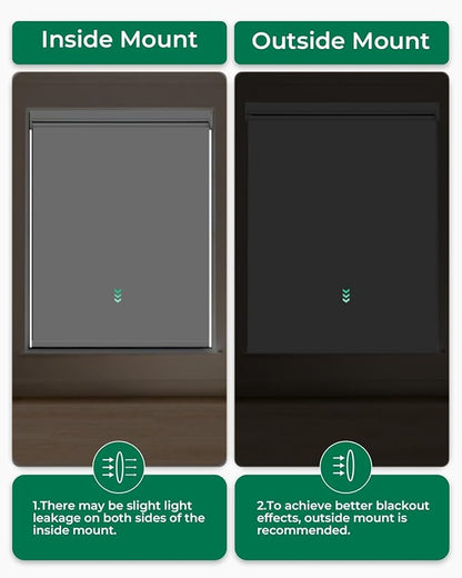 Allesin Motorized Roller Blinds with Remote Control for Windows, Blackout Automatic Smart Shades,Dry Battery Powered Electric Blind (White 38" W x 72" H)