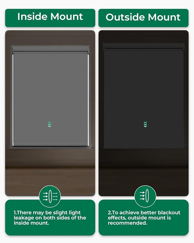 Allesin Motorized Roller Blinds with Remote Control for Windows, Blackout Automatic Smart Shades,Dry Battery Powered Electric Blind (White 27" W x 72" H)