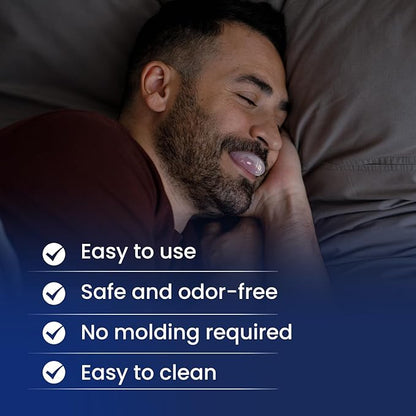 Tongue Stabilizing Device Mouthpiece - Reusable, BPA-Free Anti Snore Solution & Comfortable Tongue Retainer to Stop Snoring for Better Sleep, Fits Men & Women(L)