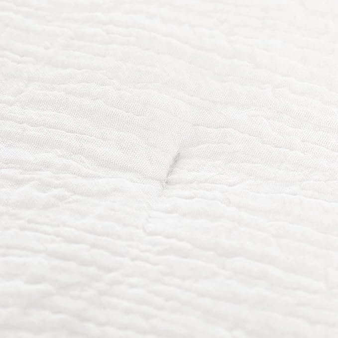 HOMBYS 100% Cotton Muslin Comforter Oversized King 120x98, Lightweight and Breathable Down Alternative Comforter,Soft Gauze Summer Off White Reversible Fluffy Duvet Insert