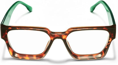 livho Oversized Eyewear Frame for Woman and Men - Rectangle Fashion Glasses for Computer, Chic Preppy Frame