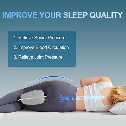 Knee and Leg Memory Foam Pillow for Side Sleepers, Ergonomic Support for Back, Hips, Knees, Joints, Nerves and Muscle Discomfort Relief (Gray)