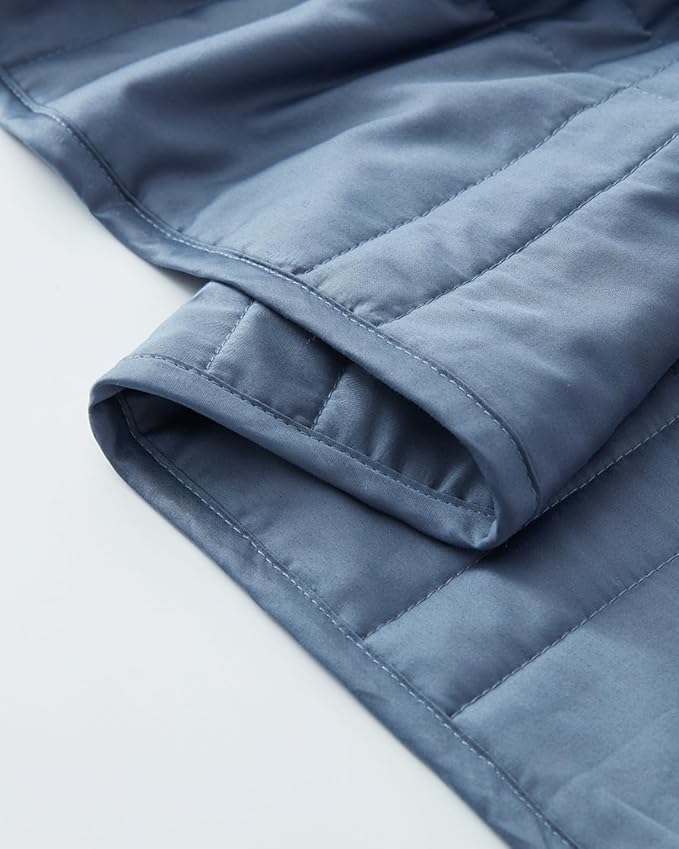 Baloo Weighted Blanket (Dusk - 9lbs 40"x60" - Mini Size) | Cool & 100% Cotton Material | Machine Washable & Dryer Safe | with Glass Microbead Fill