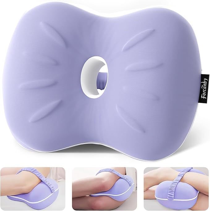 Knee Pillow for Side Sleepers - Smooth Spine Alignment Pillow, Memory Foam Knee Pillows for Back Hip Pain, Spine Aligning, Sciatica, Surgery Recovery, Pregnancy