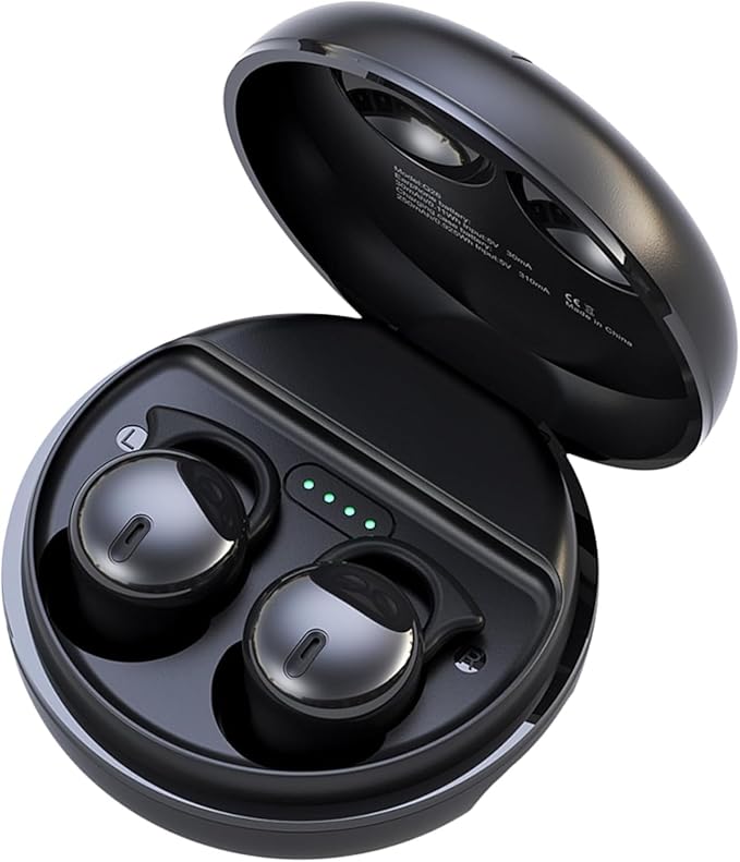 Invisible Sleep Headphones, Sleep Earbuds for Side Sleepers, Mini Noise Blocking Sleep Earphones, Bluetooth 5.3 Wireless Earbuds for Sleeping, Working, Black