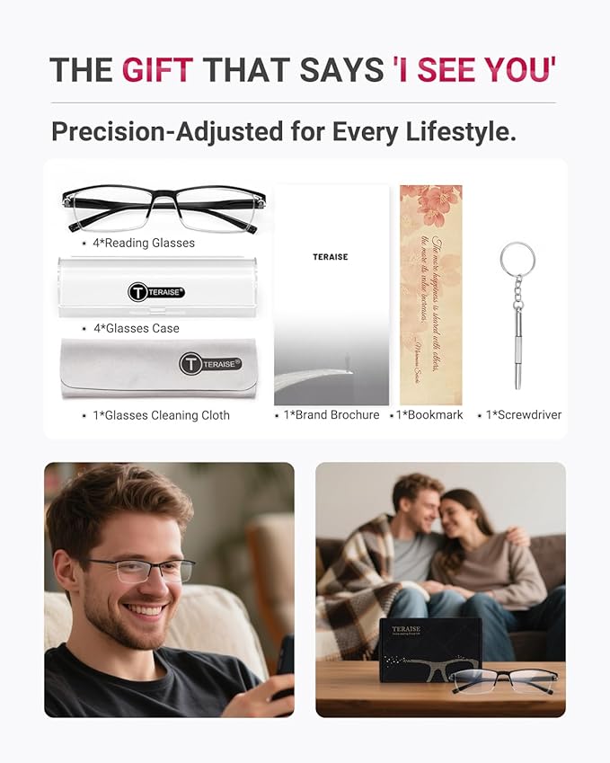 TERAISE Fashion Anti-blue light Reading Glasses Men Women Computer Reader