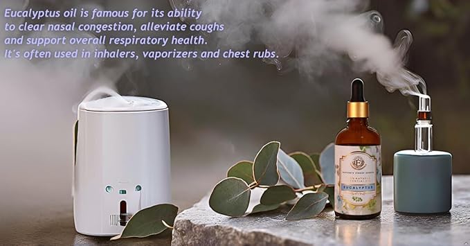 Luxurious Eucalyptus Essential Oil by Enhanced Essentials|Highly Concentrated,Organic & Slow Distilled Oils for Home,Diffusers,Bath,Gifting,Soap & Candle Making|Ideal for Business| 3.38 fl oz (100 ml)