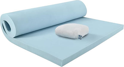 Sealy Dreamlife 3” Gel Memory Foam Twin Mattress Topper with Cooling Cover, SealyComfort Gel Foam, SealyCool Stretch Knit Cover with Corner Straps