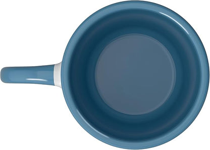 Breathing Relaxation Stress Relief Vagus Nerve Stimulation Ceramic Mug, Blue/White