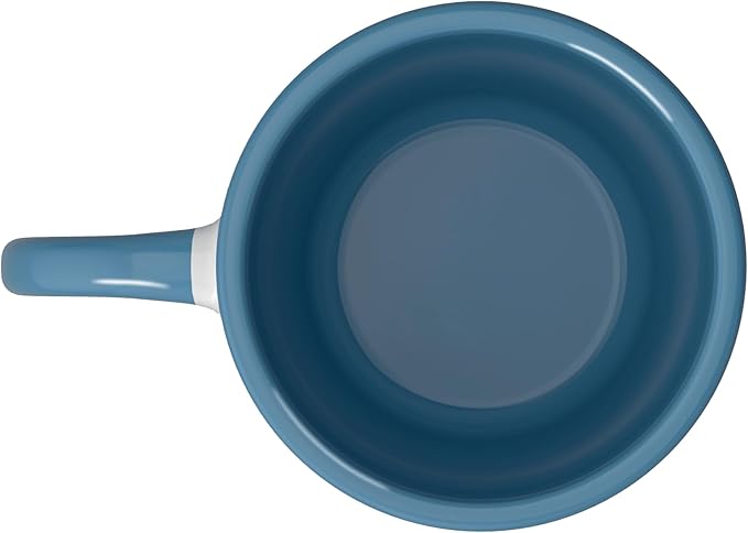 Breathing Relaxation Stress Relief Vagus Nerve Stimulation Ceramic Mug, Blue/White