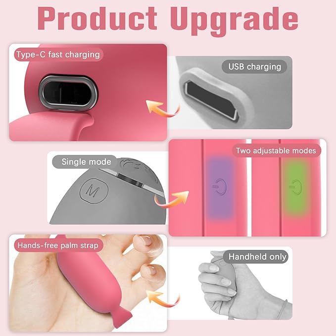 Sleep Aid Device, Micro-Current Sleep Instrument Anxiety Device, Portable Rechargeable Sleep Aid for Anxiety and Insomnia (Gen2 Pink)