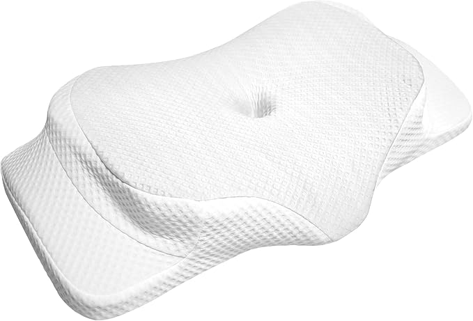 RestAssured Cervical Neck Pillow - Ergonomic Memory Foam Bed Pillows for Sleeping, Neck Pillows for Pain Relief, Back and Side Sleeper Pillow
