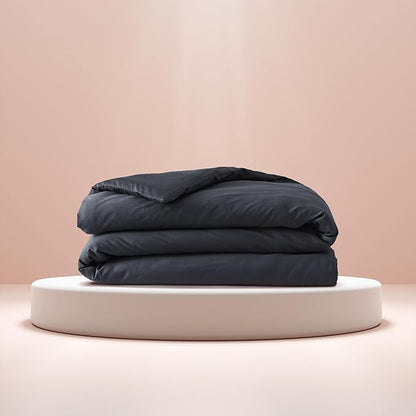 Baloo 100% Cotton Duvet Cover for Weighted Blanket (Midnight - 60"x80" - Full/Queen Size) | Cool, Soft & Durable