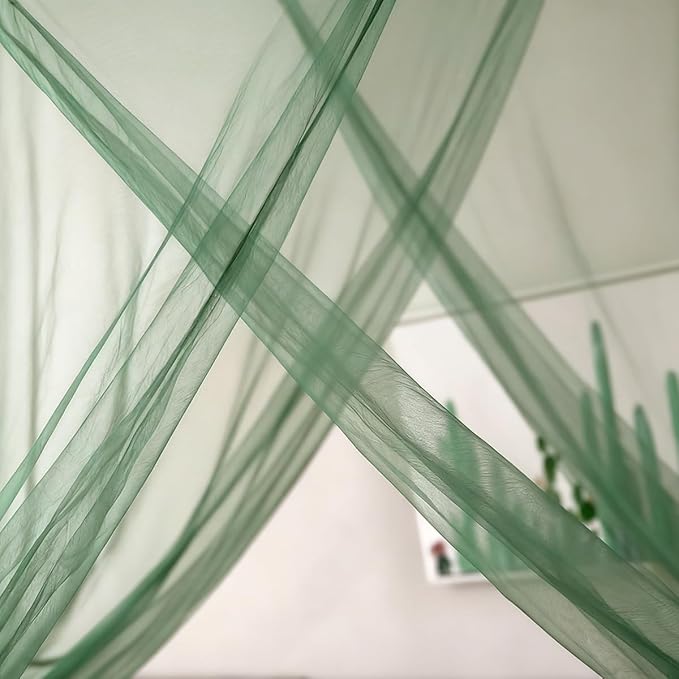 Mengersi Canopy Bed Curtains Mosquito Net for Bed Canopy, Mosquiteros para Elegant Bed Netting, Screen Mosquito Mesh for Camping Home Outdoor Travel