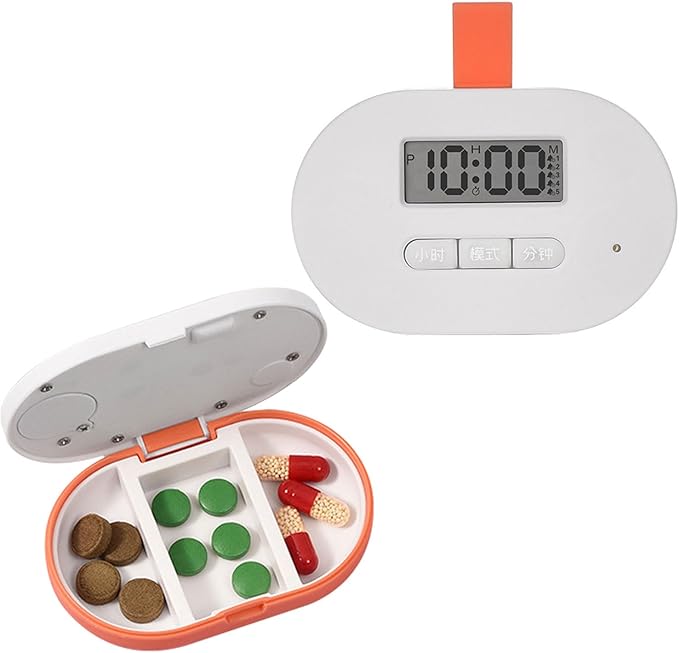 Electronic Pill Box Intelligent Remind Elderly Timed Voice Alarm Clock Medication Reminder Dispensing Portable