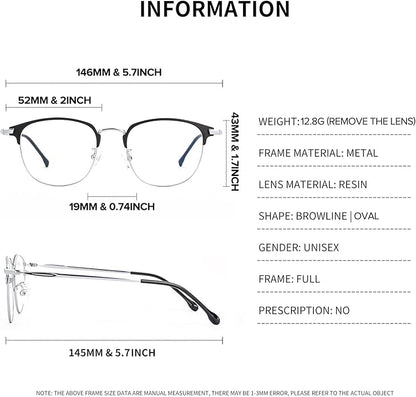 Blue Light Blocking Glasses for Men Anti-Fatigue Computer Monitor Gaming Glasses Prevent Headaches Glasses