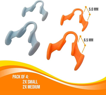 Nasal Dilators for Snoring - Anti Snore Nasal Dilator for Breathing - Upgraded Harder Version - Nose Breathing Aids - Nose Dilator for Sleep, Exercise - 4-Pack, 2 Small & 2 Medium - by Mobi Lock
