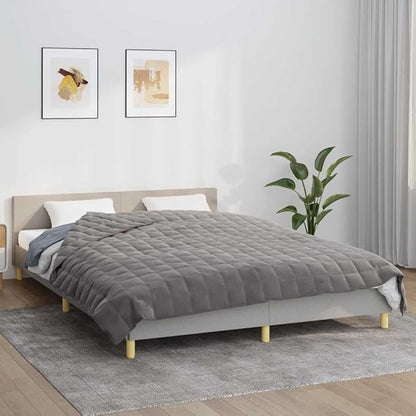 Grey Weighted Blanket for Adults 94.5 x 86.6 in 24.2 lbs Heavy Blanket with Soothing Pressure Breathable Brushed Polyester Microfiber Hypoallergenic Soft Touch for Relaxation