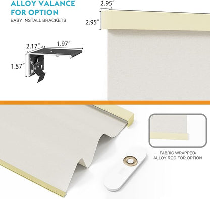 Motorized Blinds with Remote, Smart Blind Roller Shades Compatible with Alexa, Durable Rechargeable Battery Solar Power Electric Window Blinds Motorized Shades Customized Size (Luxury-Beige)