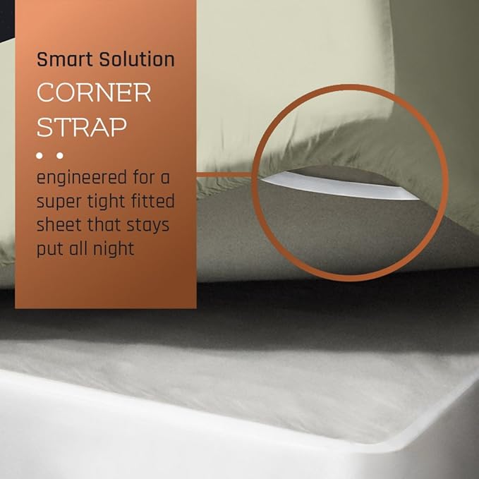 Empyrean 4 Pack King Fitted Sheets - Deep Pocket, Fits 14-16 Inch Mattress, Ultra Soft Microfiber, Fade & Wrinkle Resistant, Shrinkproof, Durable Sheets, Sage Green
