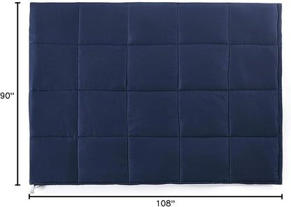 TONGDADA Kids Weighted Blanket | 40''x60'',5lbs | for Child Between 40-62 lbs | Premium Cotton Material with Glass Beads | Navy