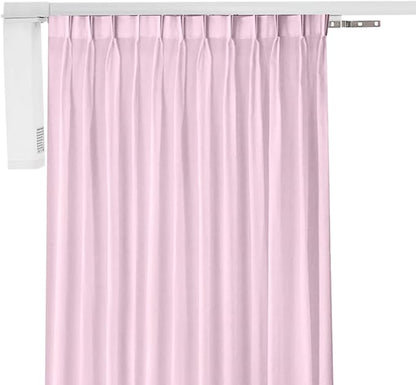 Smart Curtains System, Electric Curtain Track with 4 Slide Rails(38in Per) Motor & Timing Function, Voice App Remote Control Electric Curtain Rod Track for Bedroom, Living Room, Study Etc