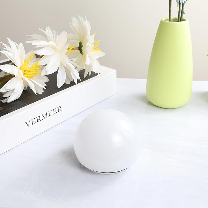 Portable LED Night Lights, Battery Operated, Soft Eye Caring for Sleep Aid, Bedroom Lamps, Wireless Warm Light with Timer (2PCS)