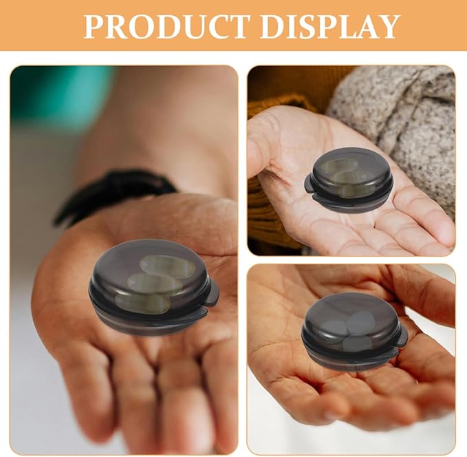NOLITOY 3pcs Portable Pill Organizer Transparent Travel Medicine Storage Case Compact Design for Easy Use Airtight Seal for Medication for Daily Vitamins and Travel