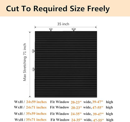 Window Blinds Cordless Blackout No Drill Cut to Size Clip On Stick On Self Adhesive Temporary Blinds Pleated Paper Blinds for Windows Doors Shades for Home Nursery Bedroom Kitchen Bathroom