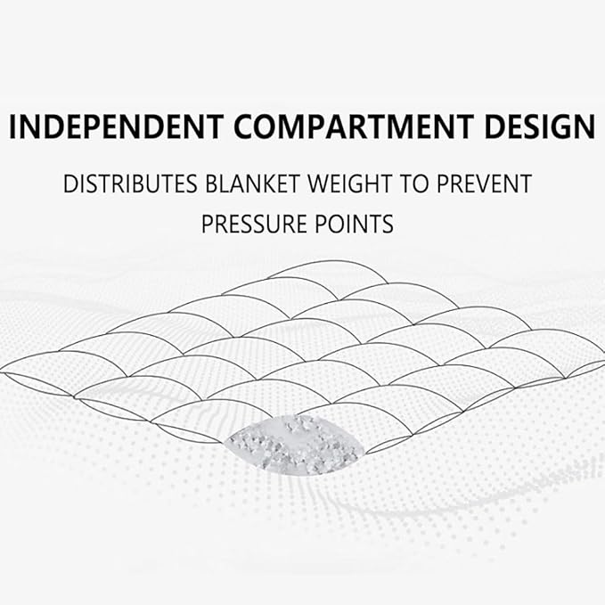Weighted Blanket for Adults, Single Double Heavy Blanket with Cotton Premium Glass Bead All-Season Even Weight Distribution 104x152cm 7lb