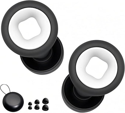 Motorcycle Ear Plugs Wind Noise,45db Moto Earplugs Riding,Motorcycle Hearing Protection,Reusable Wind Noise Cancelling Earplug for Motorbike,Touring,Racing,Riding,Sleep,Concerts (Black and White)