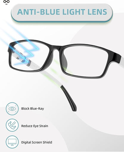 Reading Glasses for Women, 5 Pack Blue Light Blocking Readers, Lightweight Eyeglasses with Spring Hinge