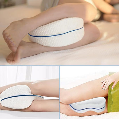 Knee Pillow Leg Pillow for Side Sleepers Foam Support Pillow for Sleeping for Back Pain,Memory Foam Cushion Pregnancy Pillow Leg Positioner Pillows for Side Sleeping