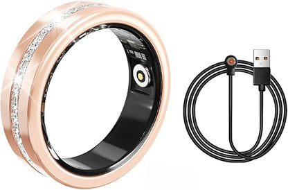 Smart Ring for Women Health Ring Fitness Tracker with Heart Rate Monitor Sleep Monitoring Pedometer Calorie for Android iOS