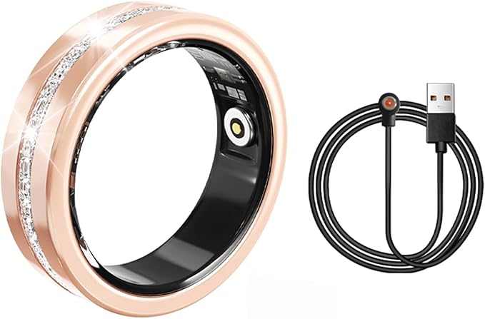 Smart Ring for Women Health Ring Fitness Tracker with Heart Rate Monitor Sleep Monitoring Pedometer Calorie for Android iOS
