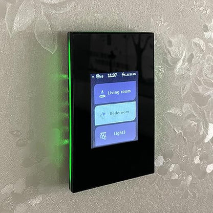 LANBON Smart Light Switch,1/2/3 Gang,3 Way for Whole House, LCD Magic Panel by WiFi Mesh Never be Offline, 2.4G Wi-Fi Smart Switch Compatible with Alexa&Google Home, Neutral Wire Required,L8-HS-Black
