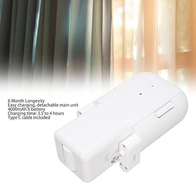 Yoidesu Automatic Curtain Opener, Bluetooth Remote Control Smart Curtain with WiFi App Timer, Upgraded High Performance Motor, Voice Control for T Track U Track Roman Rod