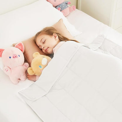 HOSUKKO Weighted Blanket - 3 lbs White Heavy Blanket - Breathable Blanket(20 * 30 inches, 3 lbs)