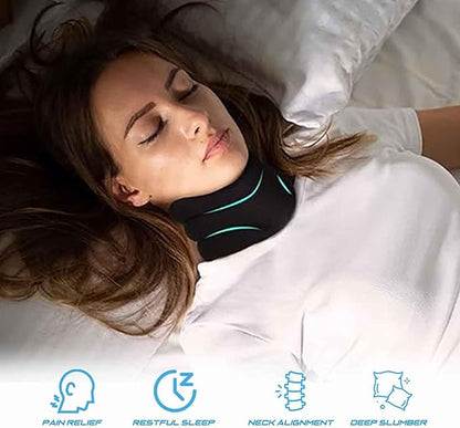 VitaVix Neck Support, Anti-Forward Tilt Neck Traction Device for Neck, Ergonomic Neck Pain Relief Collar for Snoring, Fuyobiz Adjustable Soft Foam Support (Medium Size)