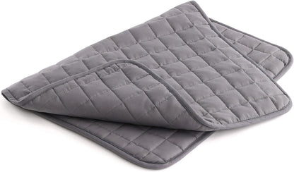 YnM Portable Weighted Lap Blanket for Adults, Perfect for Relaxation, Lounging, Napping, Sleeping & Travel(29x24 Inches, 7 Pounds, Dark Grey)