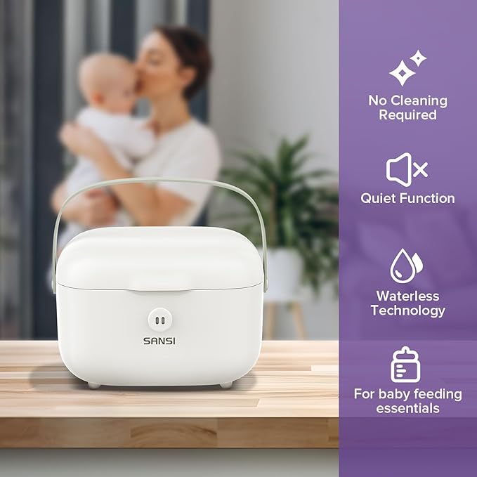 SANSI UV Light Sanitizer Box with 360° UVC Chips, Sanitizes in 5 Minutes 5.1L Large Capacity Sanitizer for Baby & The Whole Family (15W)