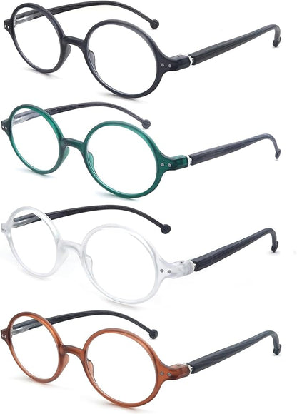 Round Reading Glasses Women Men Blue Light Blocking Circular Readers Unisex Ultra Lightweight Circle Cheaters Glasses