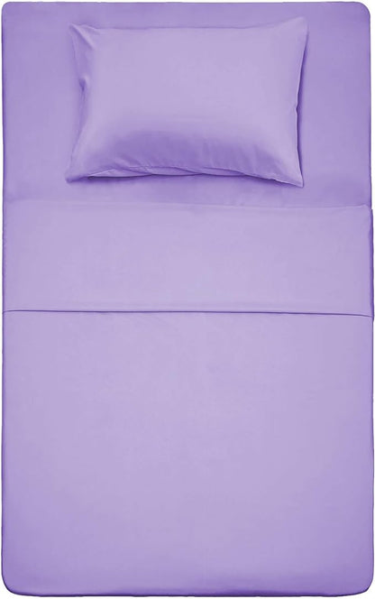 Best Season Twin Size Bed Sheet Set - 3 Piece (Lavender) 1 Flat Sheet,1 Fitted Sheet and 1 Pillow Cases,100% Brushed Microfiber 1800 Luxury Bedding,Deep Pockets,Extra Soft & Fade Resistant