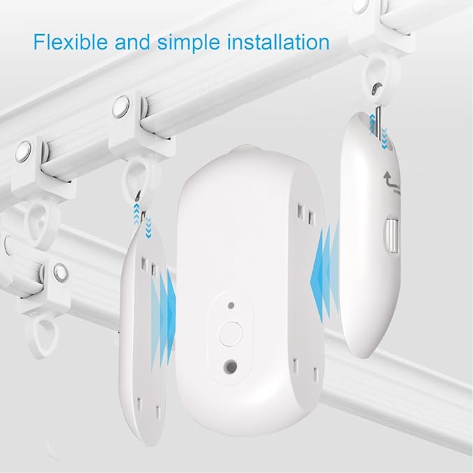 Automatic Curtain Opener and Closer Smart Home Robot with Bluetooth App Remote Control and 8 kg Load Capacity - Track Mounted System for Office and Residential Applications