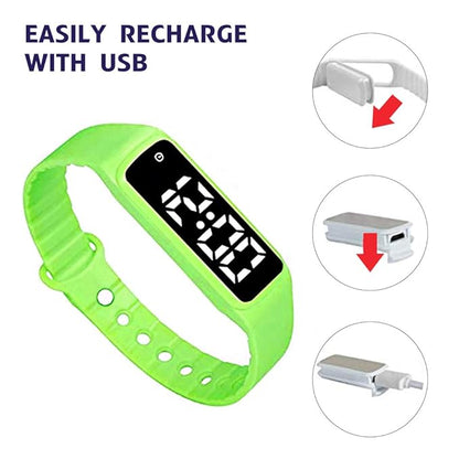 Potty Training Watch - Silent Vibrating Alarm Watch Pill Reminder Wristband with Countdown Timer (Green - Small)
