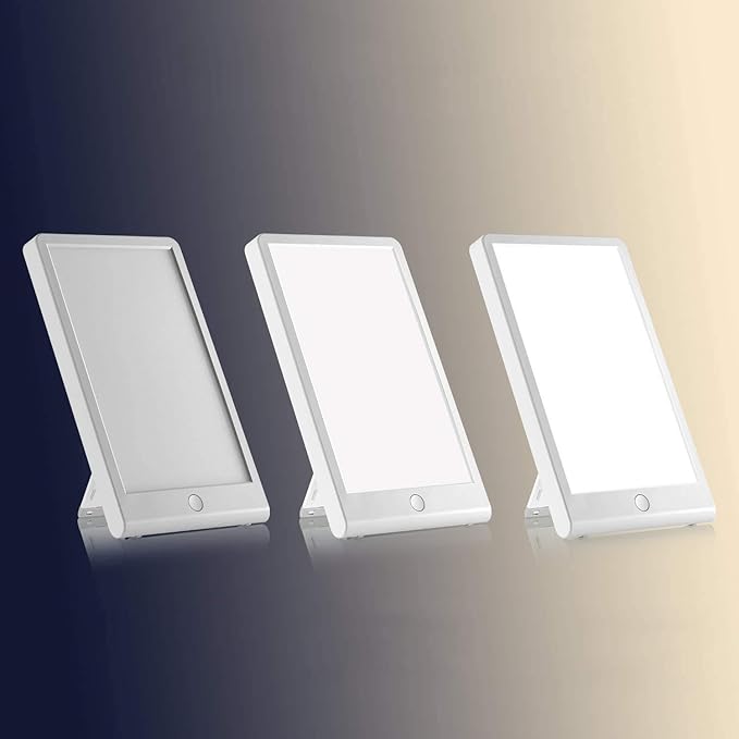 Light Therapy Lamp, UV-Free 10000 Lux Light, Touch Control, Adjustable Brightness Levels, 4 Timer Function, for Home/Office Use