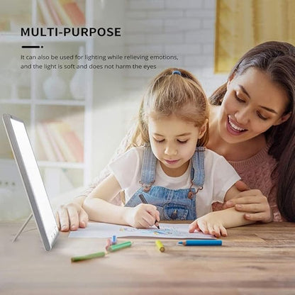 12000 Lux Light Therapy Lamp, with 2 Color Modes, 3 Brightness Levels, 3 Timer Settings, Touch Control UV-Free Sunlight Lamp,White