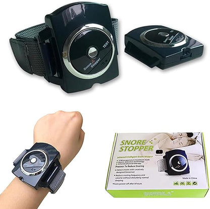 Anti Snoring Wristband Device, Anti Snore Wrist Aid with 7-Speed Intensity Adjustment, Effective Snoring Prevention & Sleep Aid, Improve Nighttime Sleeping for Men & Women