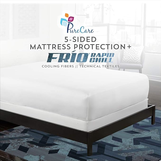 PureCare Cooling Mattress Protector Featuring allergen & Moisture Protection, King (FRIOMP78)