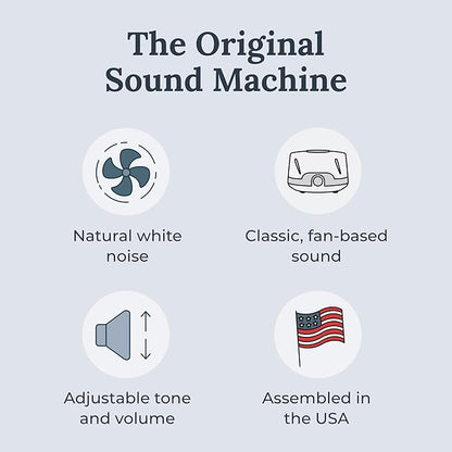 Yogasleep Dohm Classic & Travel Case (2 Piece Set) The Original White Noise Machine with Natural Sound from a Real Fan, Sleep Aid & Noise Cancelling For Adults & Baby, Office Privacy & Meditation